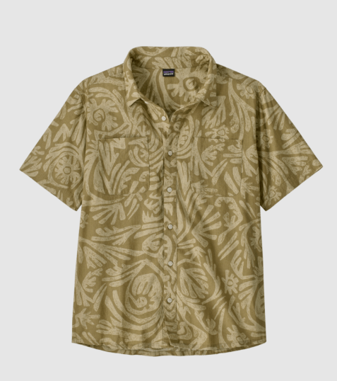 patagonia mens back step shirt in weathered stone