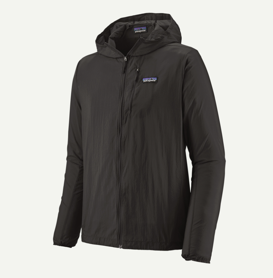 patagonia mens houdini in black front view
