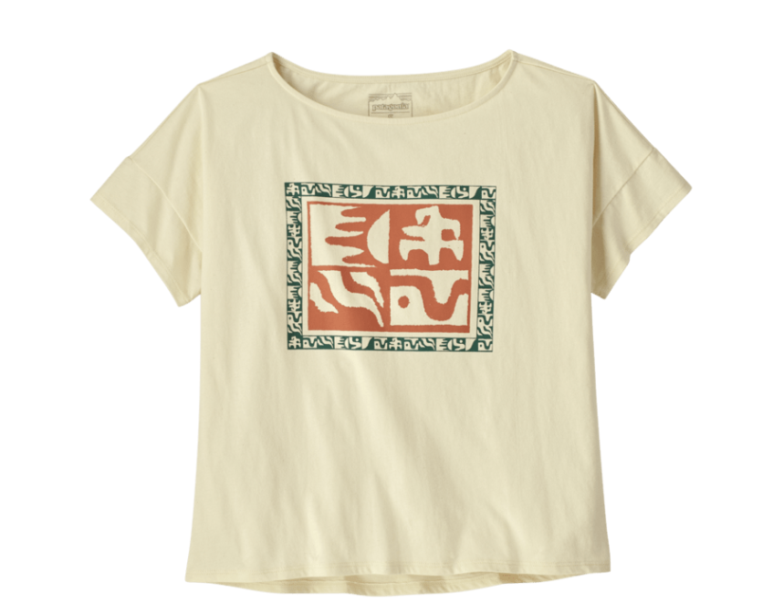 patagonia womens mother rays tee in undied natural