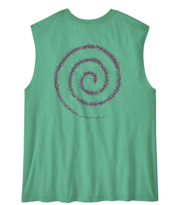 patagonia womens multi pitch tank in aqua stone back view
