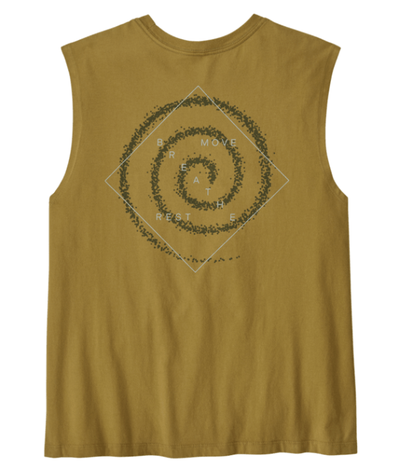 patagonia womens multi pitch tank in bobcat brown back view