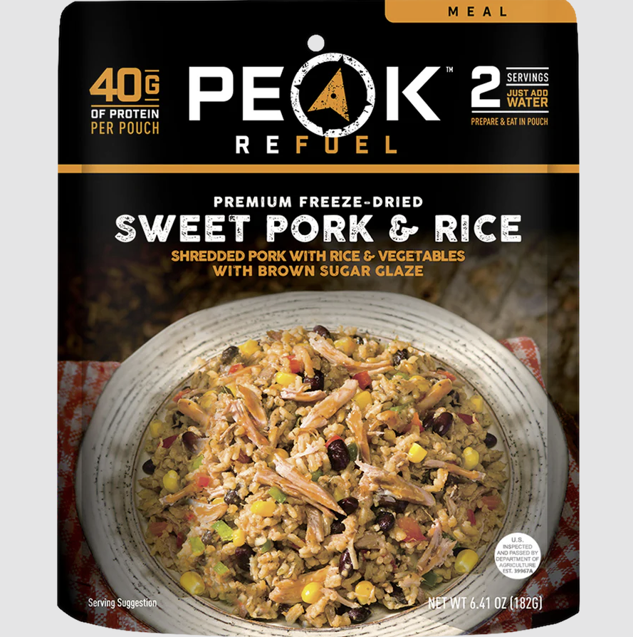 peak refuel sweet pork front