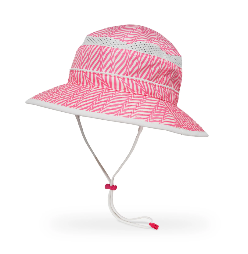 the sunday afternoons kids fun bucket hat in the color pink electric stripe