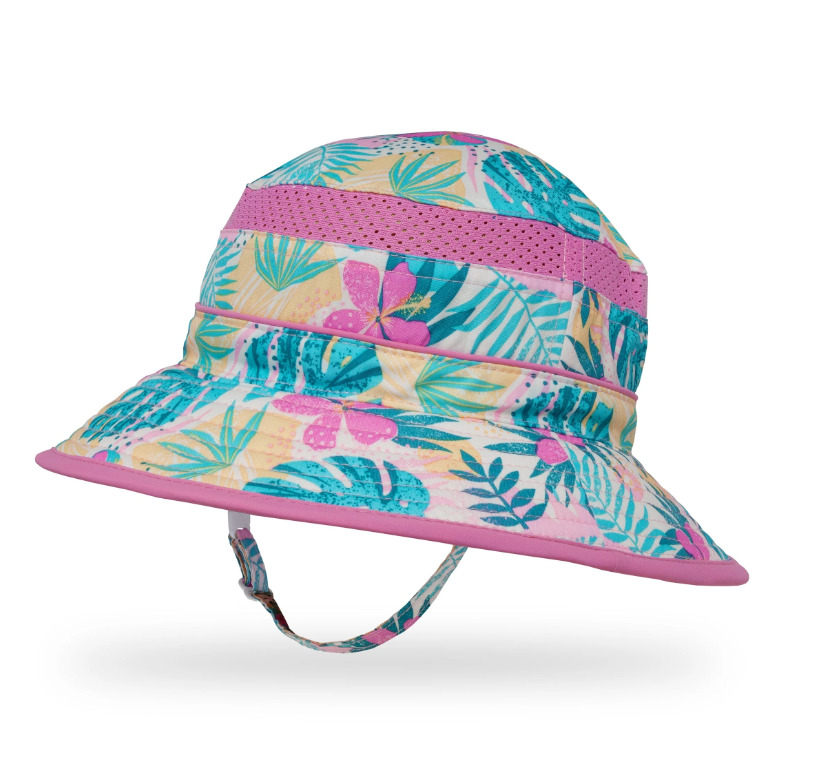 the sunday afternoons kids fun bucket hat in the color pink tropical