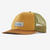 patagonia relaxed trucker hat in the color pufferfish gold