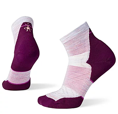 smartwool womens run ankle sock in purple