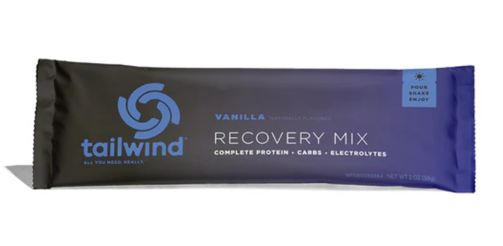 a single serving packet of tailwind recovery in flavor vanilla