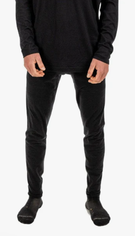 ridge merino mens aspect base layer bottom on a model, black color