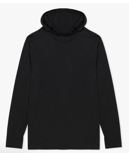 ridge merino mens pursuit hoody in heather black
