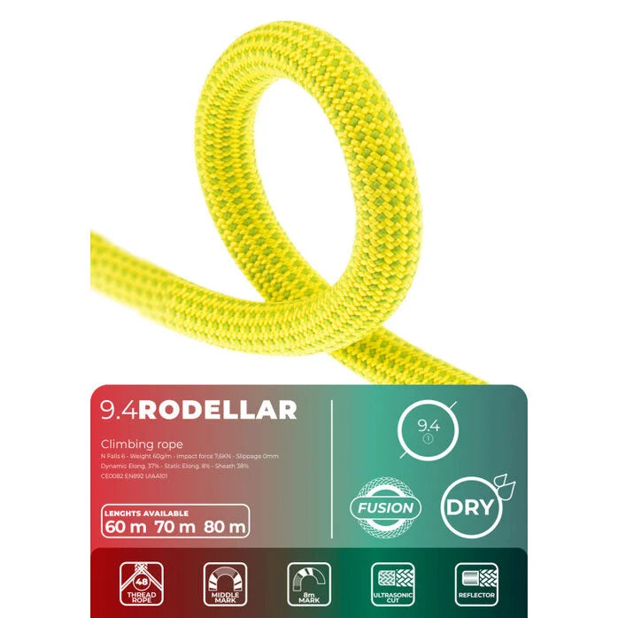 Fixe Hardware Rodellar Dry 9.4mm Climbing Rope