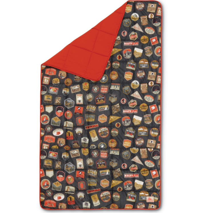 the kelty bestie blanket in the color rooibos tea patches