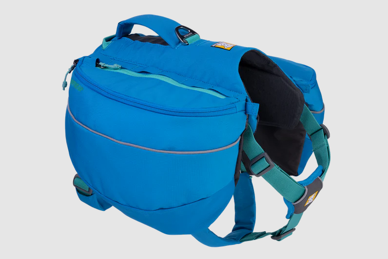 the ruffwear approach dog pack in blue