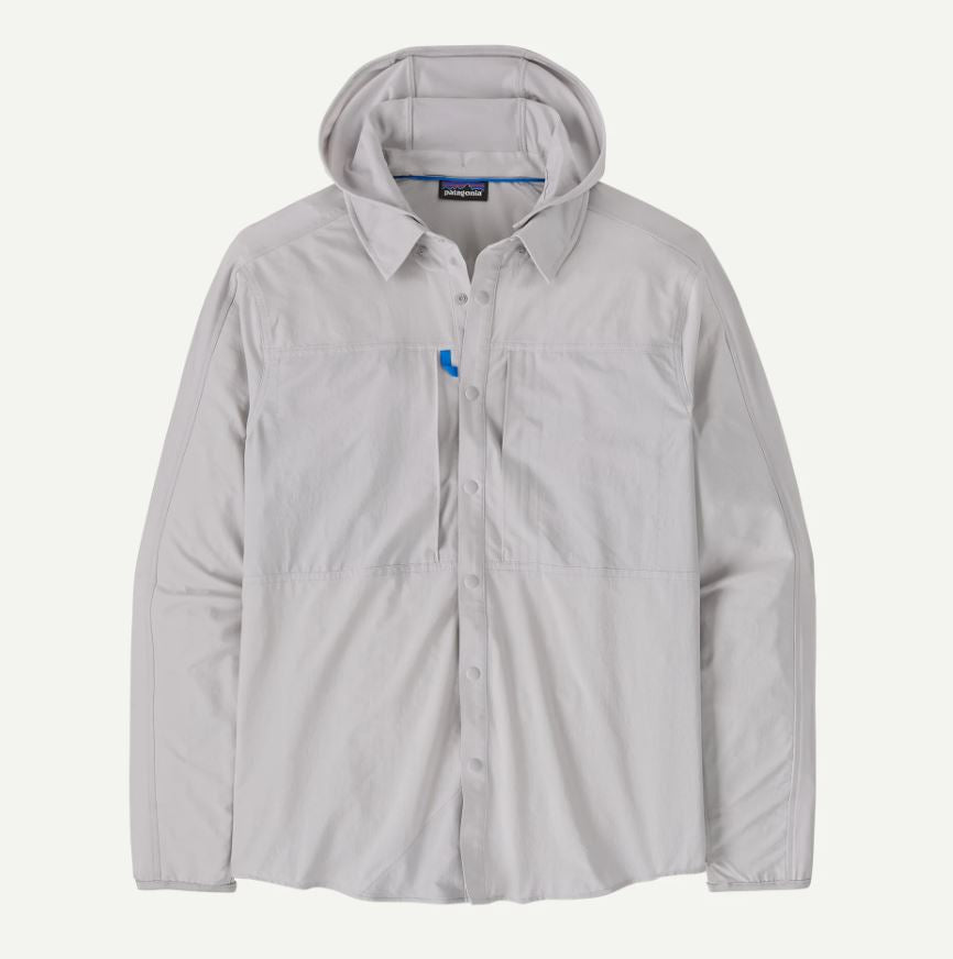 Patagonia Men's River Rambler Hybrid Sun Hoody in crisp grey