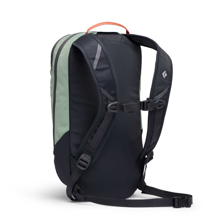 the black diamond bullet pack in the color sage back view