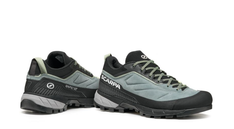 scarpa womens rapid xt approach shoe view of side and heel