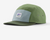 the patagonia maclure graphic hat in terrain green
