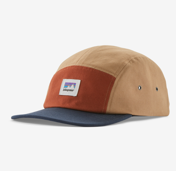 the patagonia graphic maclure hat in grayling brown
