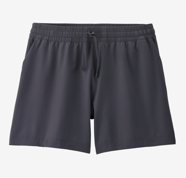 the patagonia womens fleetwith shorts in the color smolder blue, front view