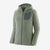 patagonia womens r1 air full zip hoody in the color sleet green, front view