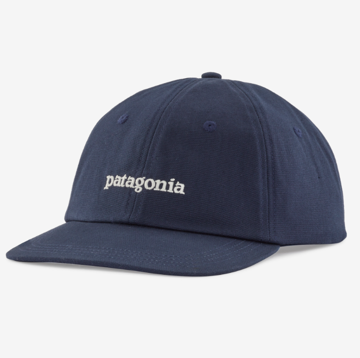 the patagonia fitz roy icon trad cap in the color new navy