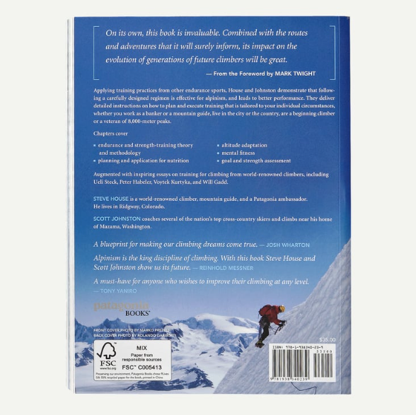 training for the new alpinism back cover