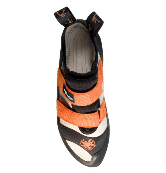 the tenaya ra climbing shoe top view
