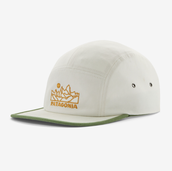 the patagonia graphic maclure hat in birch white