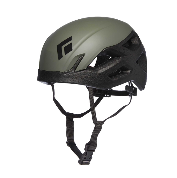 the black diamond vision helmet in the color tundra