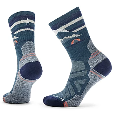 smartwool womens mountain moon crew in twilight blue