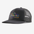 patagonia relaxed trucker hat in the color unity ink black