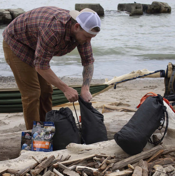 ursack major xl being used by a model