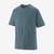 the patagonia mens capilene cool short sleeve daily shirt in the color utility blue, front view