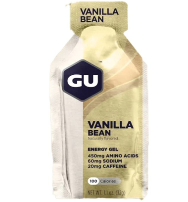 a gu packet in vanilla flavor