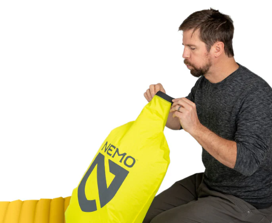 someone using the nemo vortex pump sack