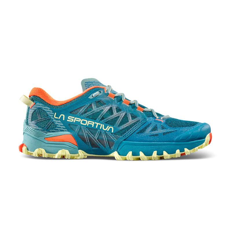 a photo of the la sportiva womens bushido three running shoe, outside view