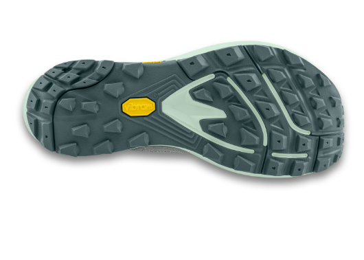 the topo womens pursuit 2 shoe in color grey mint, view of sole