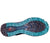 a photo of the la sportiva womens jackal 2 running shoe in the color carbon/lagoon, view of the sole