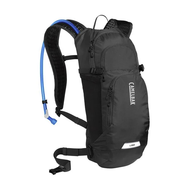 the camelback womens lobo 9 pack in the color charcoal, back view