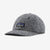 patagonia p6 label trad cap in the color wild hex forge grey
