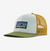the patagonia p6 logo trucker hat in the color wispy green