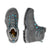 a photo of the tx hike mid leather gtx womens from la sportiva in the color carbon/lagoon, a view of the top and instep
