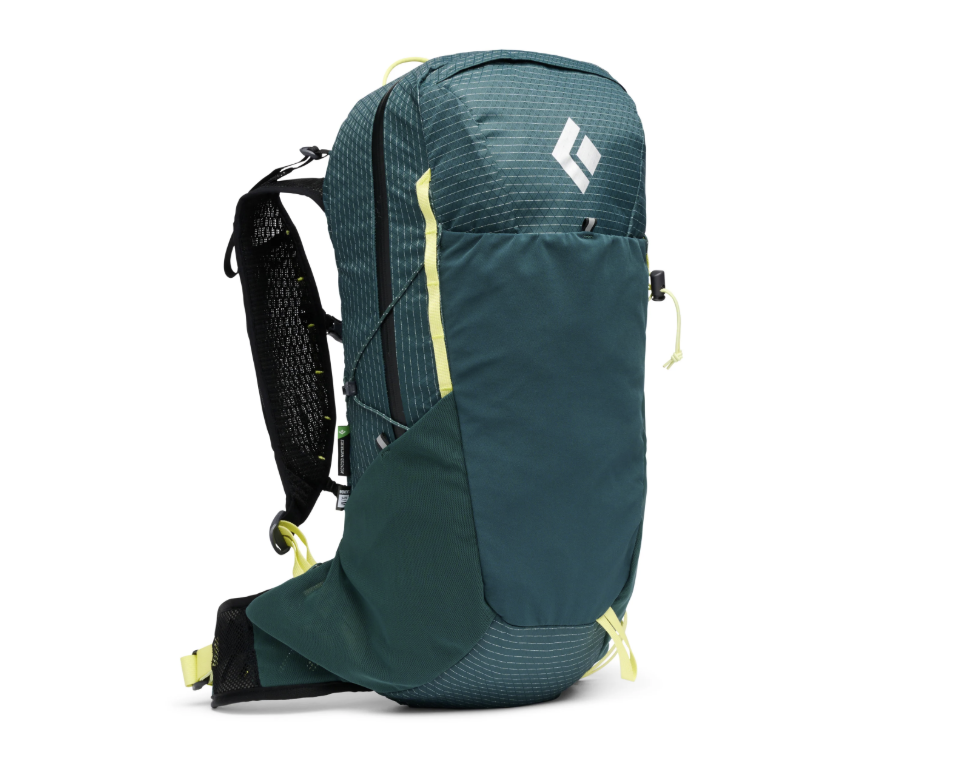 womens black diamond pursuit 25 pack in deep lake front view