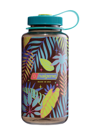nalgene sustain 32 oz wide mouth bottle in color woodsman fern