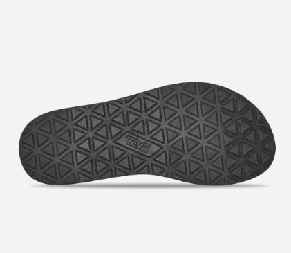 the teva women's original universal sandal in black, view of the sole