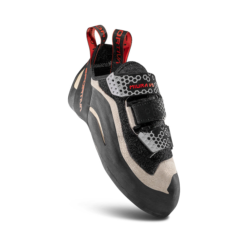 Miura VS women's climbing shoe, top side view