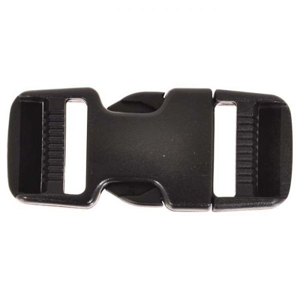 1.5-inch black plastic dual side release buckle