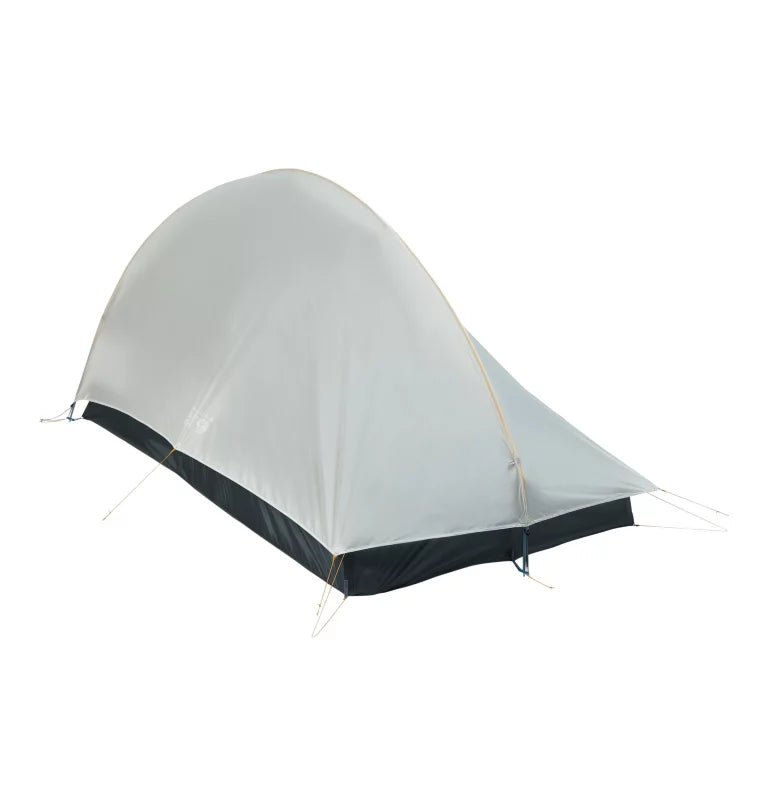 tent with fly, rear view