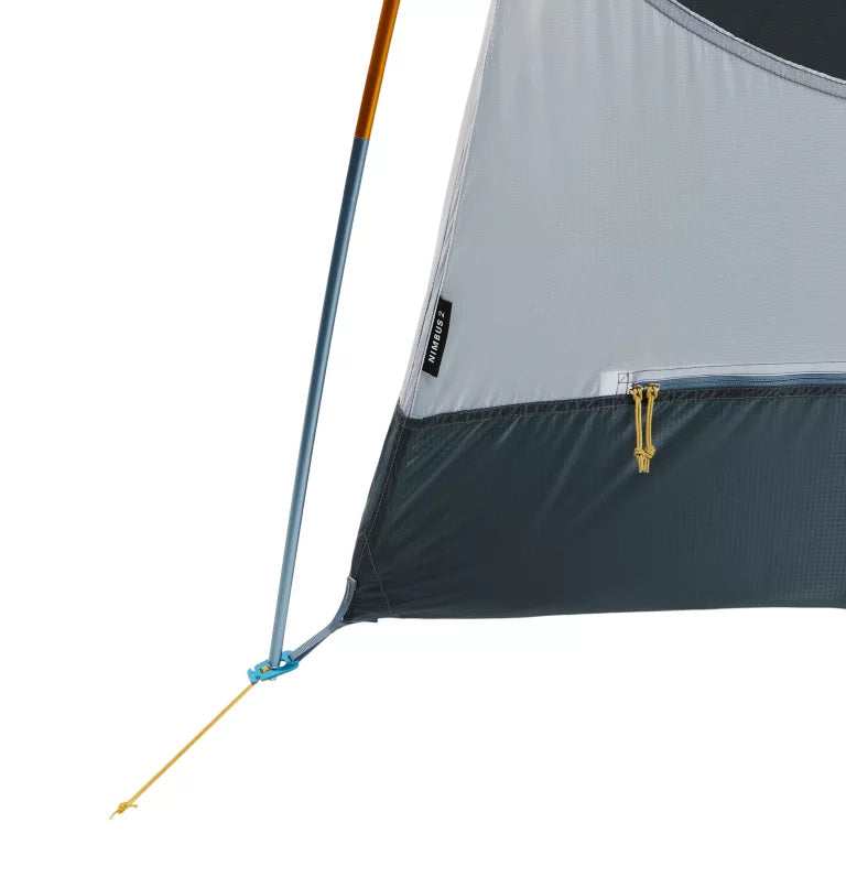 detail of pole to tent connection