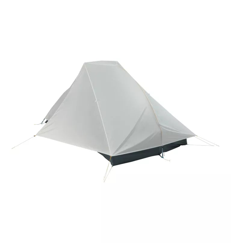 strato tent with fly, back end view