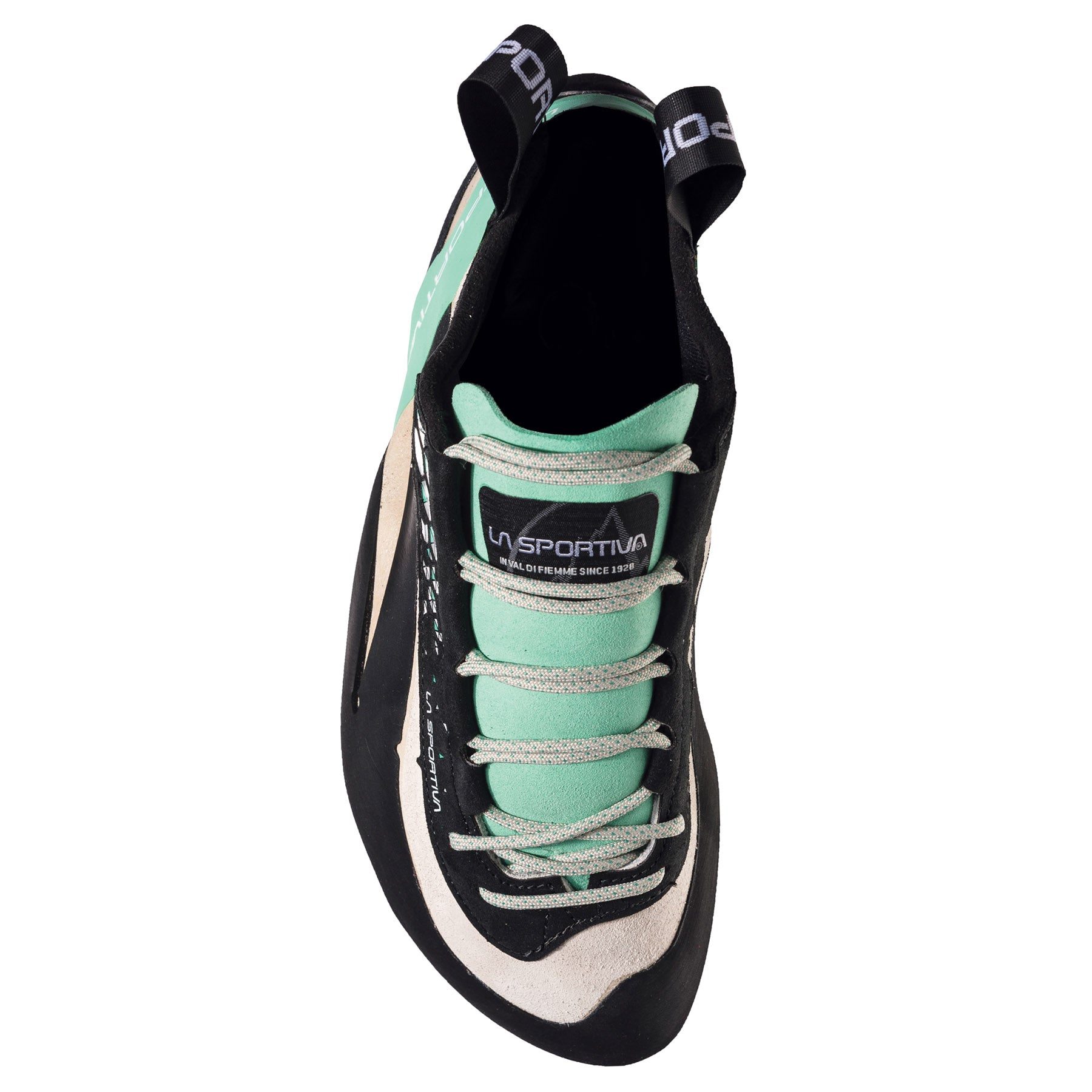 la sportiva womens' miura lace-up climbing shoes, top view